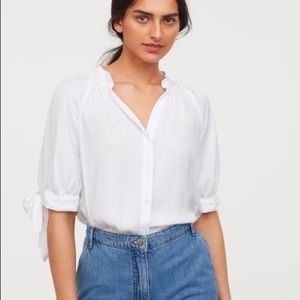 Blouse with Tie Sleeves